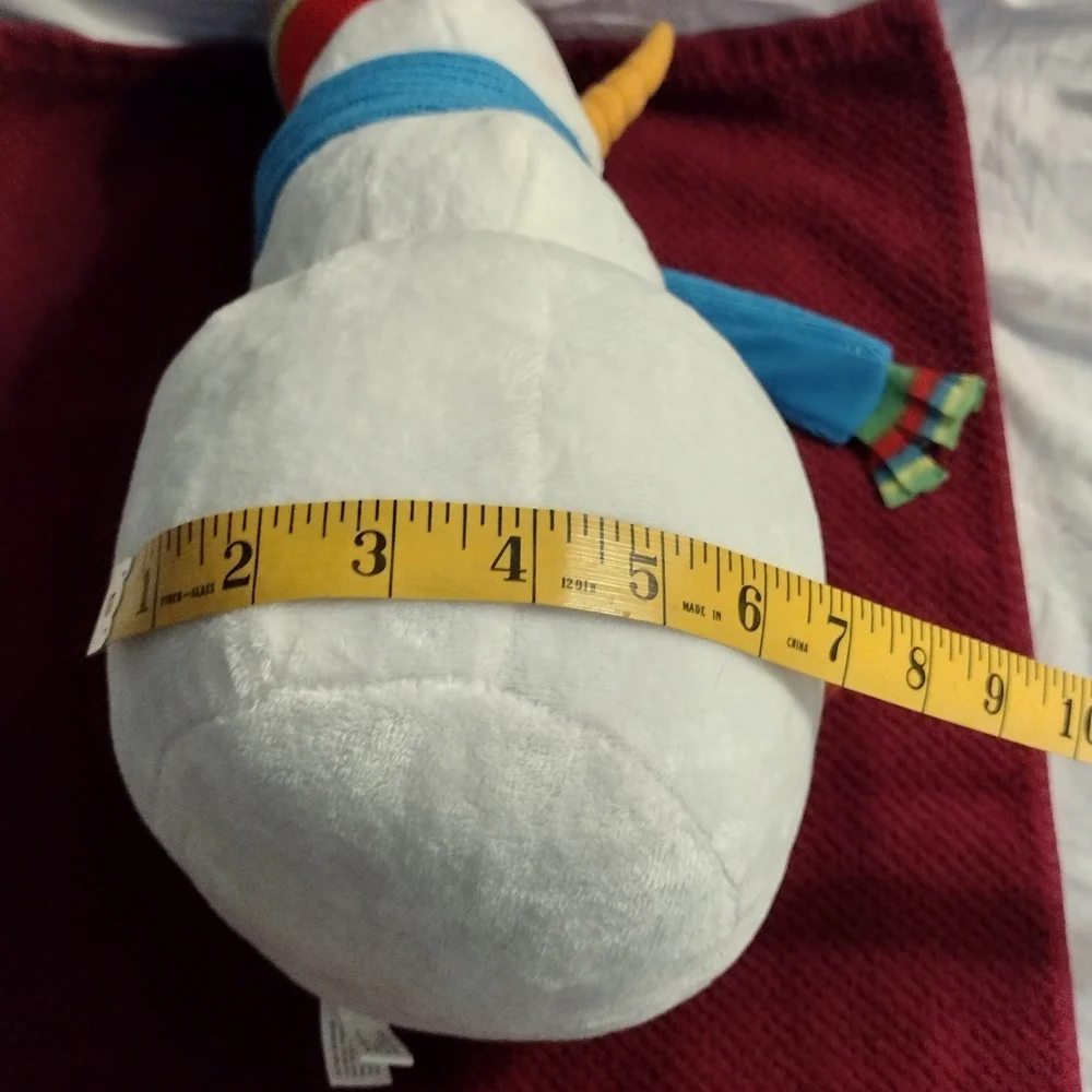 Festive Snowman Plush with Colorful Hat and Scarf - Picture 12 of 12